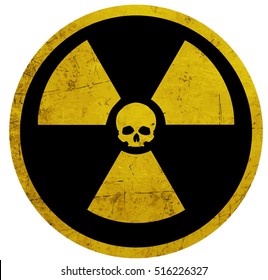 radiation symbol skull