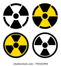 Radiation symbol. Vector icon, flat sign, pictogram. Danger nuclear energy symbol, logo. Radiation location or product and radioactive debris. For catalogs of institutional materials, for web design.