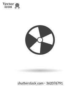 Radiation symbol, vector illustration
