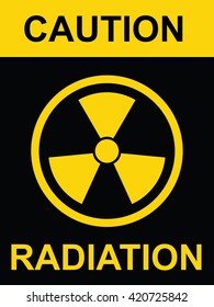 Radiation symbol . Vector illustration