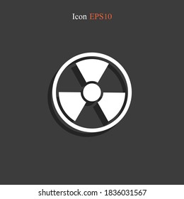 Radiation symbol. Vector illustration EPS 10.