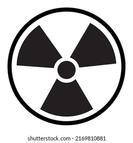 radiation symbol vector illustration,isolated on white background,top view
