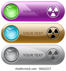 Radiation symbol. Vector internet buttons.