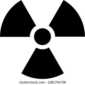 Radiation Symbol Vector on white