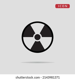 Vektorsymbol für Radiation, Flachsymbol für Druck, Aufkleber und Websites.