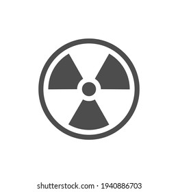 Símbolo de radiación. Icono de advertencia de radiación. Ilustración vectorial. Eps 10.