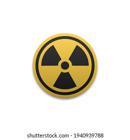 Radiation symbol. Radiation warning icon. Vector illustration. Eps 10.