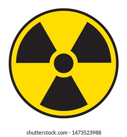 Radiation symbol. Radiation warning sign, isolated on white background. The radiation icon. Vector illustration