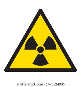 Radiation symbol. Radiation warning sign, isolated on white background. The radiation icon. Vector illustration