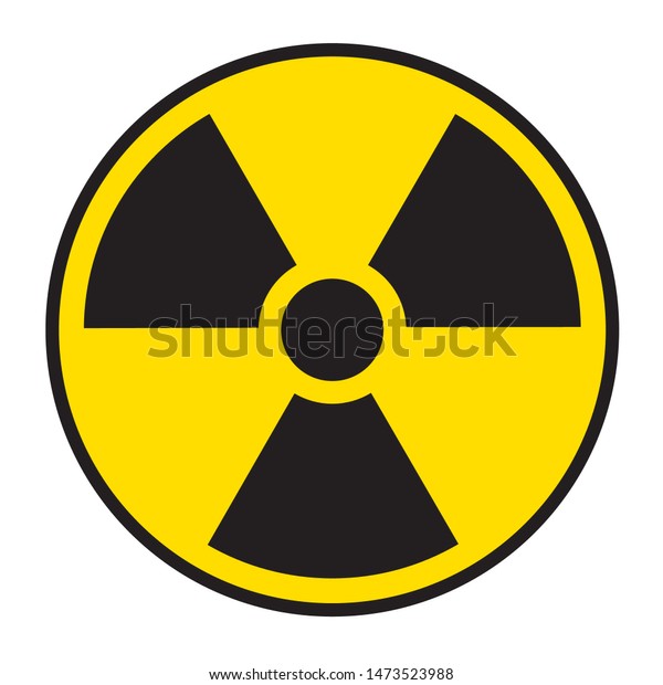 Radiation symbol.\
Radiation warning sign, isolated on white background. The radiation\
icon. Vector\
illustration