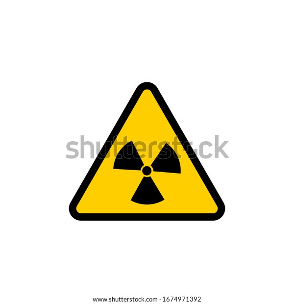 Radiation Symbol Yellow Warning Vector Sign Stock Vector (Royalty Free ...