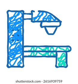 radiation therapy machine doodle icon sketch vector. radiation therapy machine sign. isolated symbol illustration