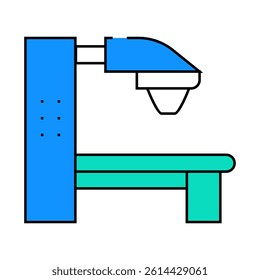 radiation therapy machine line icon vector. radiation therapy machine sign. isolated symbol illustration