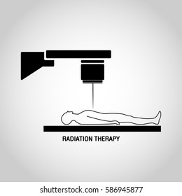 Radiation Therapy Medical Logo Vector Icon Design