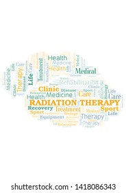 Radiation Therapy word cloud. Wordcloud made with text only.
