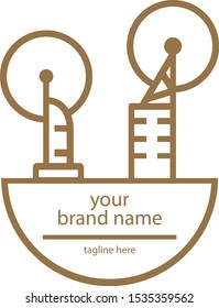 Radiation Tower Logo Vector Design
