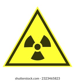 radiation triangle sign vector illustration design