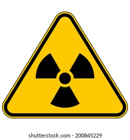 Radiation triangular sign. Vector illustration.