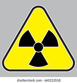 Radiation Triangular Sign. Vector illustration.