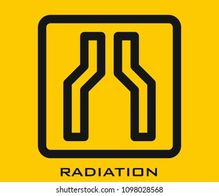 Radiation vector icon