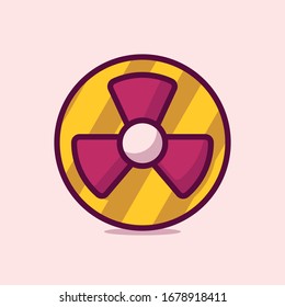 Radiation Vector Icon Illustration. Flat Cartoon Style Suitable for Web Landing Page, Banner, Sticker, Background.