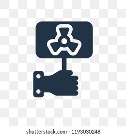 Radiation vector icon isolated on transparent background, Radiation transparency concept can be used web and mobile