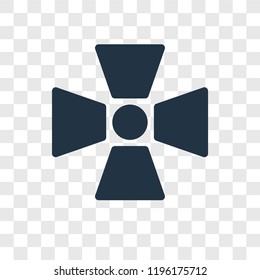 Radiation vector icon isolated on transparent background, Radiation transparency logo concept