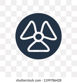 Radiation vector icon isolated on transparent background, Radiation transparency concept can be used web and mobile