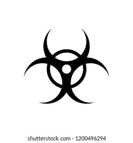 The radiation vector icon, logo on white background