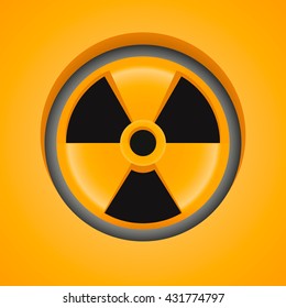 The radiation vector icon. Radiation symbol.