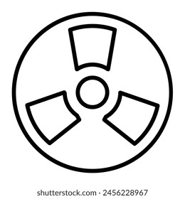 Design des Symbols für Strahlungslinien-Vektorgrafik