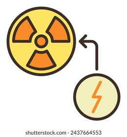 Radiation vector Nuclear Energy concept colored icon or logo element