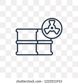 Radiation vector outline icon isolated on transparent background, high quality linear Radiation transparency concept can be used web and mobile