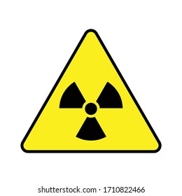 radiation warning hazard sign vector 