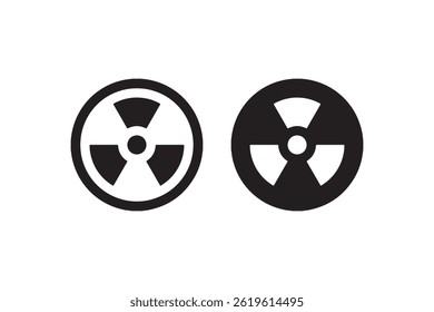 Radiation Warning Hazard Symbol Icon Vector