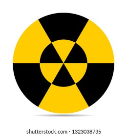 Radiation warning icon. Vector.