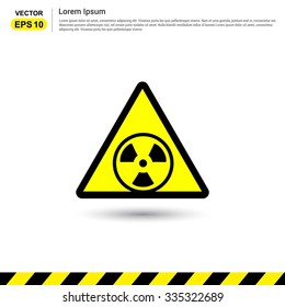 radiation Warning Icon - Yellow Traffic sign icon