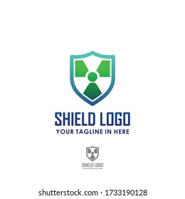 radiation warning logo concept design template, industrial company logo template