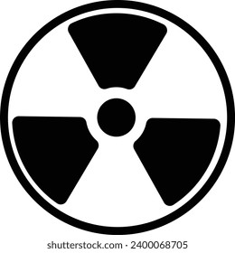  radiation warning sign vector eps 10