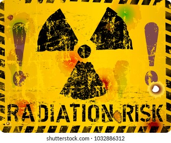 Radiation warning sign, vector illustration