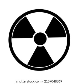 radiation warning sign vector with simple design