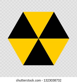 Radiation warning symbol icon. Vector.