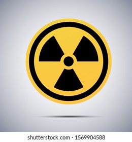 radiation warning symbol. nuclear alert sign. Vector icon