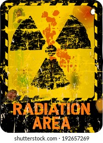 Radiation warning, vector illustration