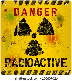 Radiation warning, vector illustration