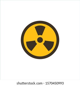 radiation warning yellow sign in flat. radiation warning yellow sign in flat. radiation warning yellow sign in flat. 