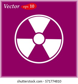 Radiation web Icon. flat vector style