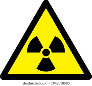 Radiation yellow and black symbol
