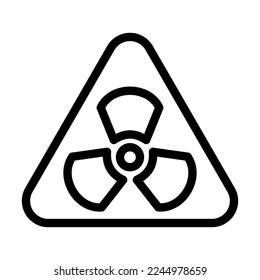Vektorliniendesign des Vektorgrafikbildes der Strahlungszone