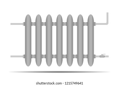 radiator of the 7 sections with the valve adjustment of water flow